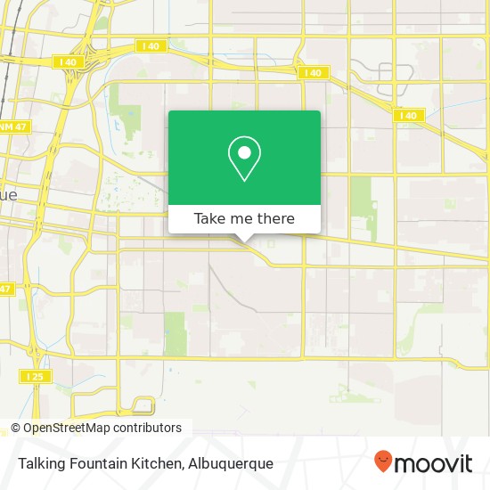 Mapa de Talking Fountain Kitchen, 4207 Lead Ave SE Albuquerque, NM 87108