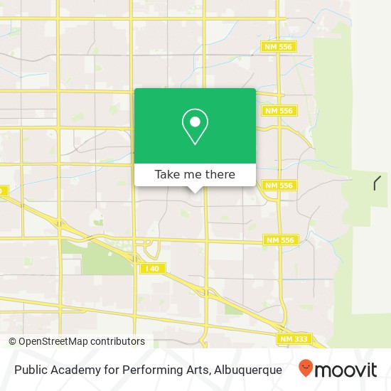 Mapa de Public Academy for Performing Arts