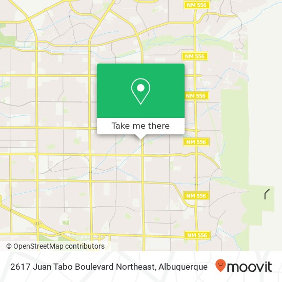 Mapa de 2617 Juan Tabo Boulevard Northeast