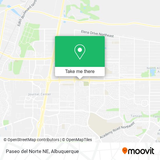 Mapa de Paseo del Norte NE