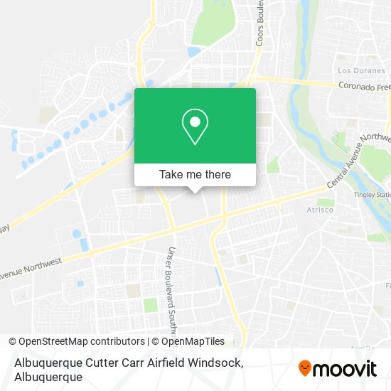 Albuquerque Cutter Carr Airfield Windsock map