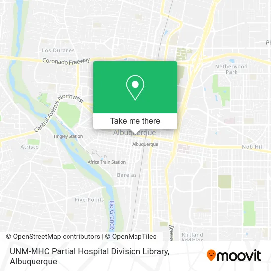 UNM-MHC Partial Hospital Division Library map