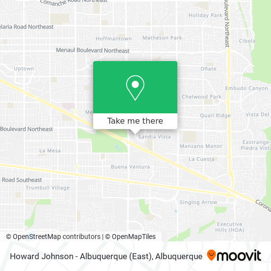 Howard Johnson - Albuquerque (East) map