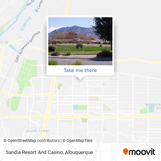 Sandia Resort And Casino map