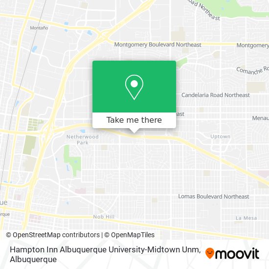 Mapa de Hampton Inn Albuquerque University-Midtown Unm