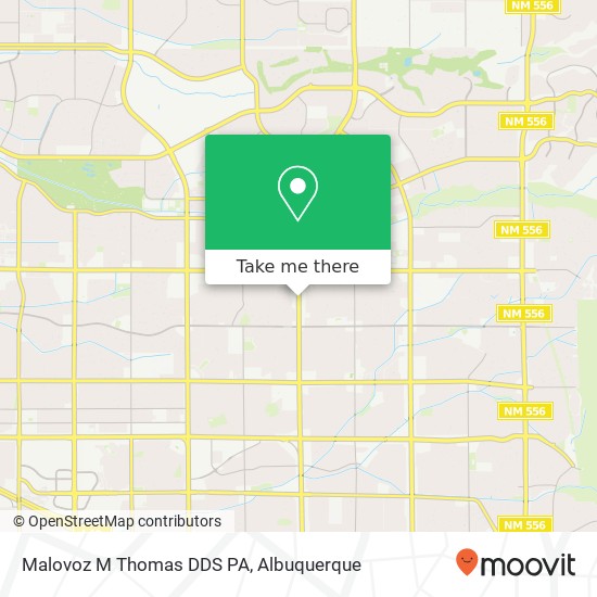 Mapa de Malovoz M Thomas DDS PA