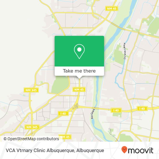 VCA Vtrnary Clinic Albuquerque map