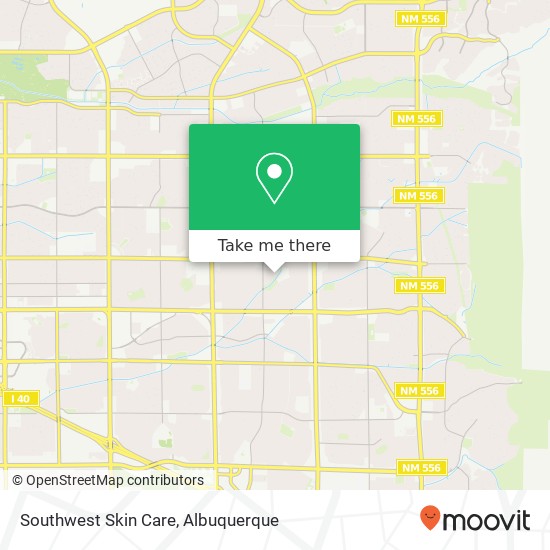 Mapa de Southwest Skin Care