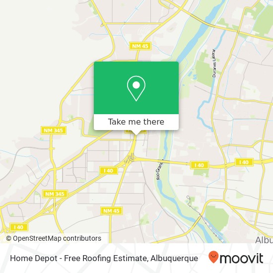 Home Depot - Free Roofing Estimate map