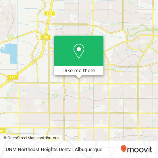 UNM Northeast Heights Dental map