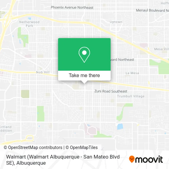 Walmart (Walmart Albuquerque - San Mateo Blvd SE) map