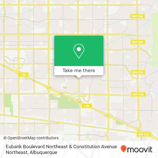 Eubank Boulevard Northeast & Constitution Avenue Northeast map