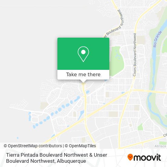 Tierra Pintada Boulevard Northwest & Unser Boulevard Northwest map