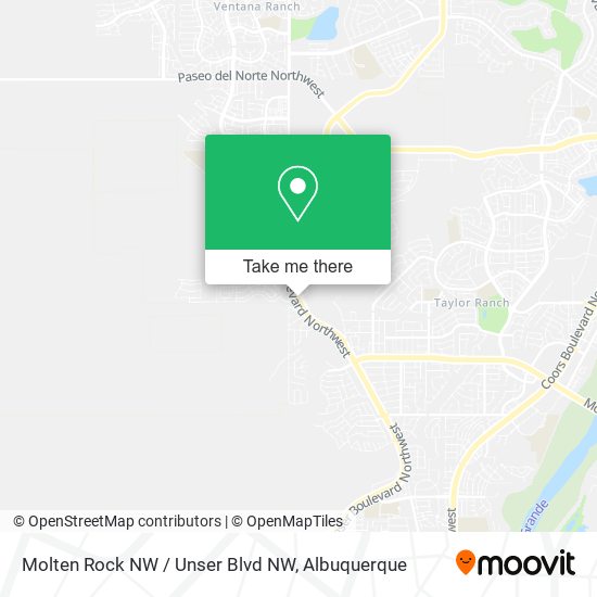 Mapa de Molten Rock NW / Unser Blvd NW