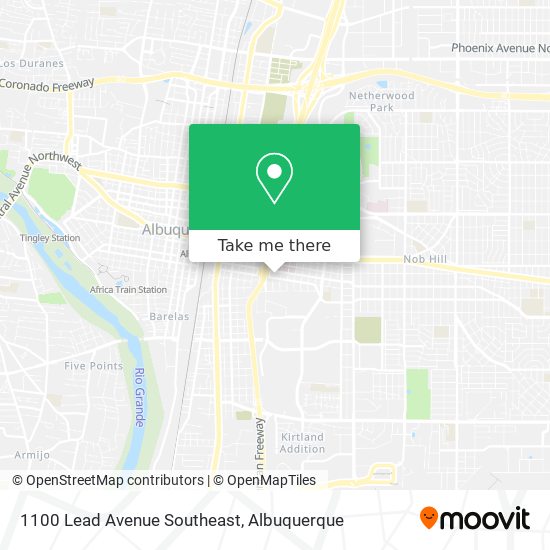 Mapa de 1100 Lead Avenue Southeast