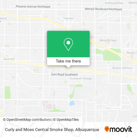 Curly and Moes Central Smoke Shop map