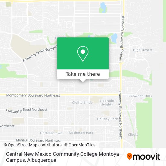Mapa de Central New Mexico Community College Montoya Campus