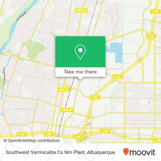 Mapa de Southwest Vermiculite Co Nm Plant