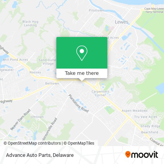 Advance Auto Parts map