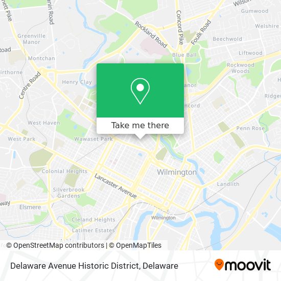 Delaware Avenue Historic District map
