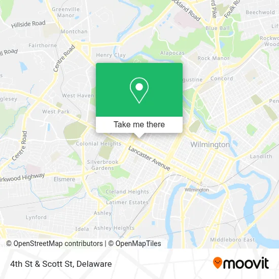 4th St & Scott St map