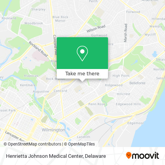 Mapa de Henrietta Johnson Medical Center