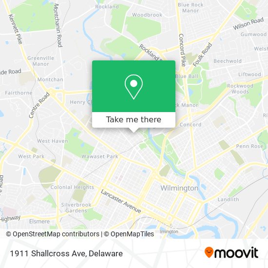 Mapa de 1911 Shallcross Ave