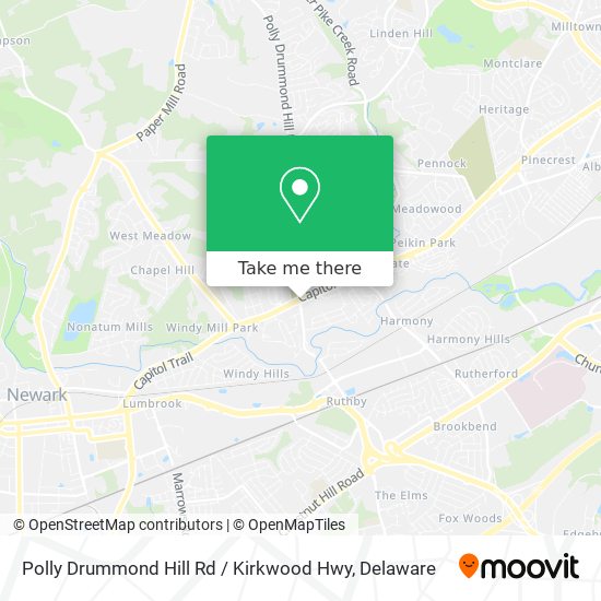 Mapa de Polly Drummond Hill Rd / Kirkwood Hwy