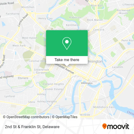 2nd St & Franklin St map
