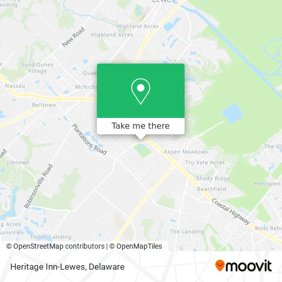 Mapa de Heritage Inn-Lewes