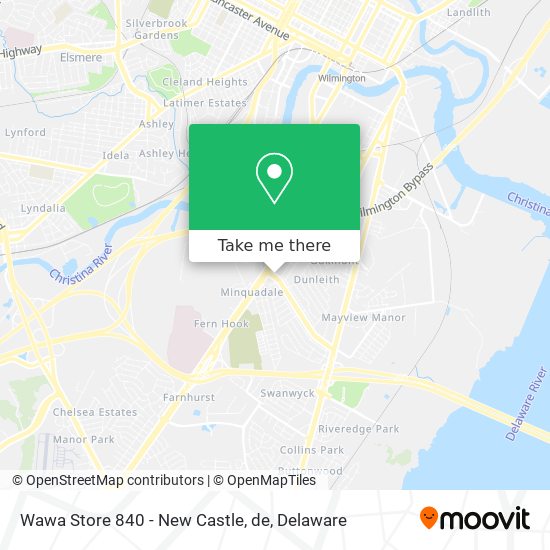 How to get to Wawa Store 840 - New Castle, de in Delaware by Bus?