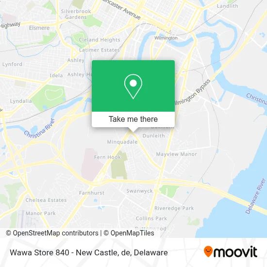 Wawa Store 840 - New Castle, de map