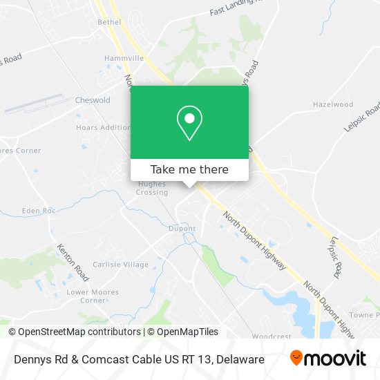 Mapa de Dennys Rd & Comcast Cable US RT 13