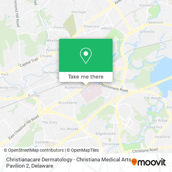 Christianacare Dermatology - Christiana Medical Arts Pavilion 2 map