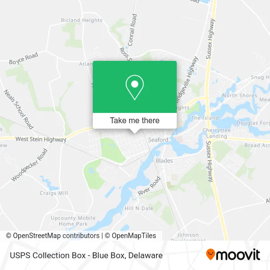 USPS Collection Box - Blue Box map