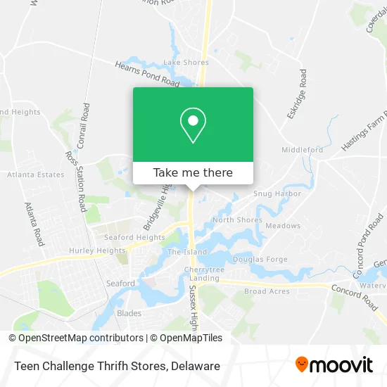 Teen Challenge Thrifh Stores map