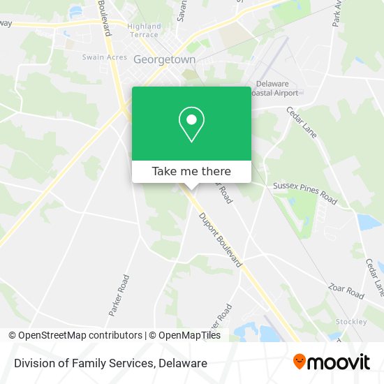 Division of Family Services map
