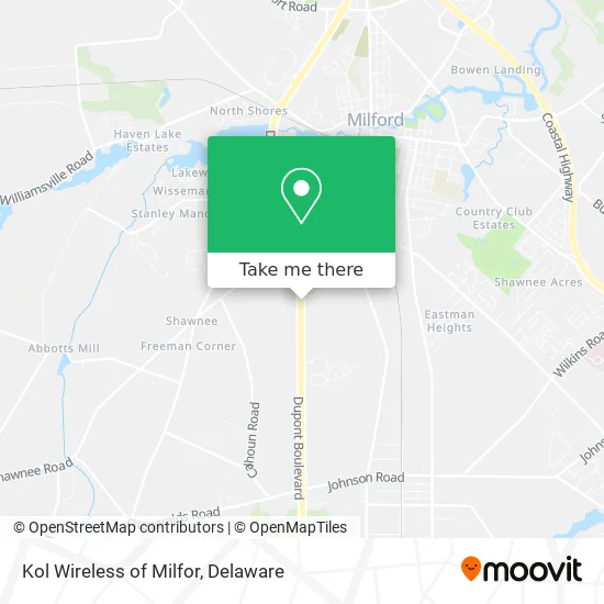Kol Wireless of Milfor map