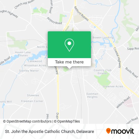 St. John the Apostle Catholic Church map