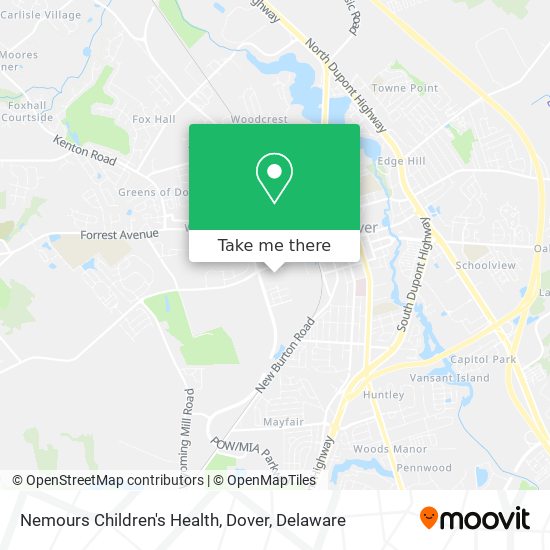 Nemours Children's Health, Dover map