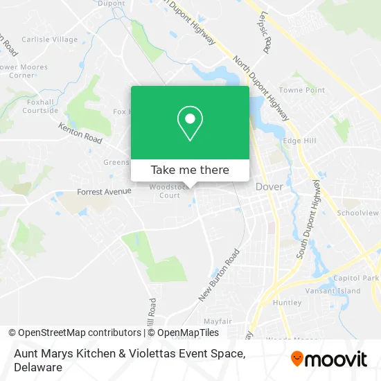 Aunt Marys Kitchen & Violettas Event Space map