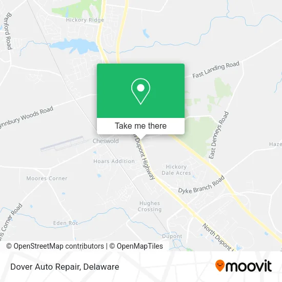 Dover Auto Repair map