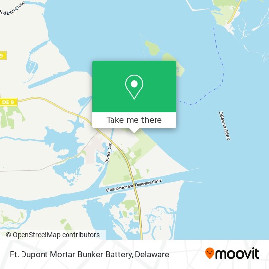 Ft. Dupont Mortar Bunker Battery map