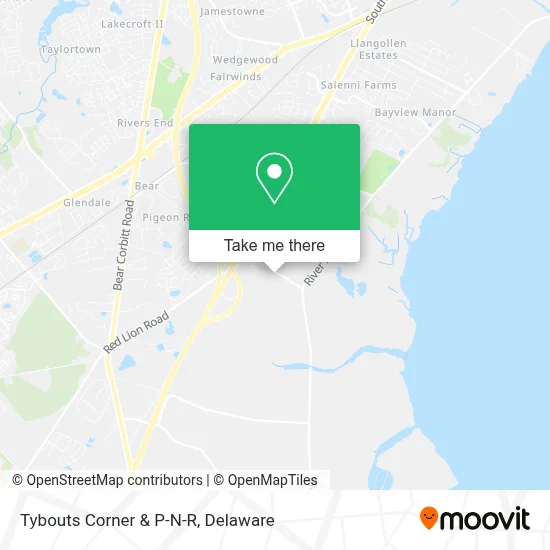 Tybouts Corner & P-N-R map