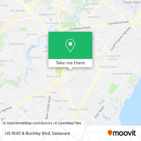 Mapa de US Rt40 & Buckley Blvd