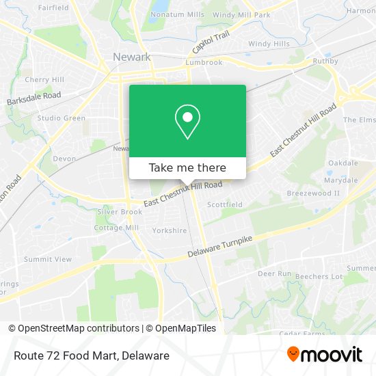 Route 72 Food Mart map