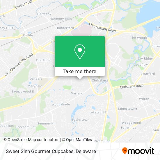 Sweet Sinn Gourmet Cupcakes map