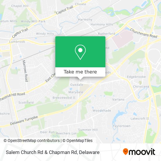 Salem Church Rd & Chapman Rd map