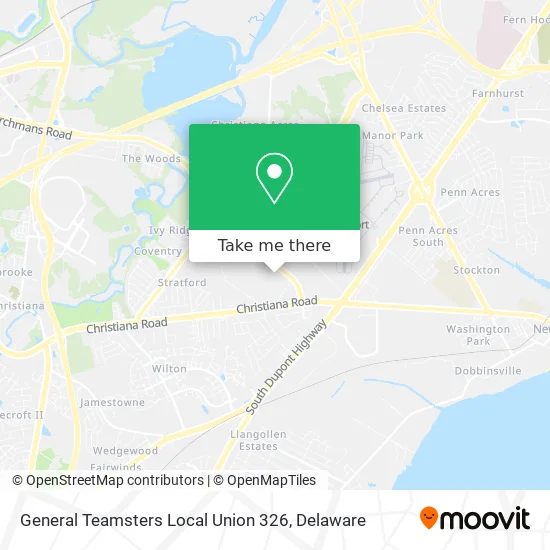 General Teamsters Local Union 326 map