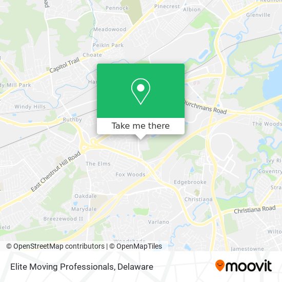 Elite Moving Professionals map